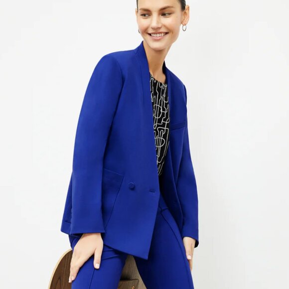 MM LAFLEUR The Janette Blazer Blue Sz 0 - Picture 1 of 13